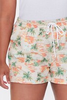 Thumbnail for your product : Forever 21 Plus Size Beach Print Shorts