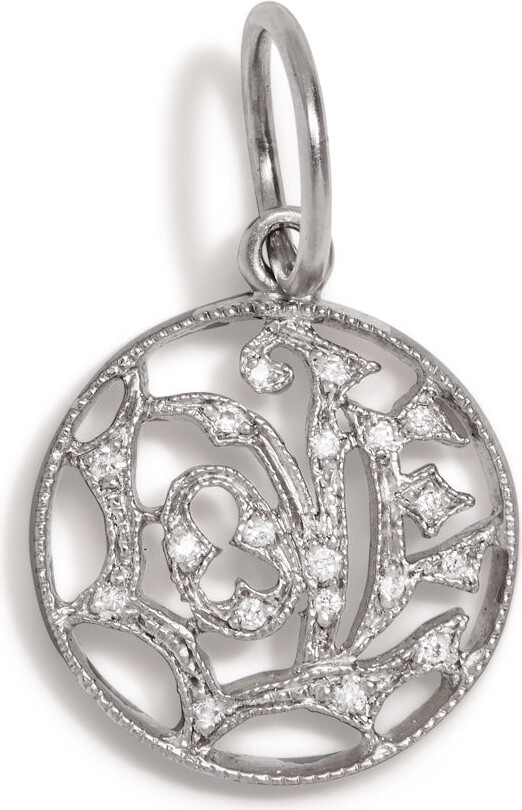 Cathy Waterman Diamond Baby Love Platinum Charm - ShopStyle 