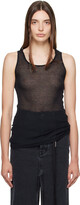 Thumbnail for your product : Ann Demeulemeester Black Fonsin Tank Top