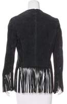 Thumbnail for your product : Barbara Bui Suede Fringe-Trimmed Jacket