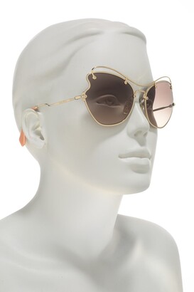 Miu Miu 61mm Butterfly Metal Sunglasses