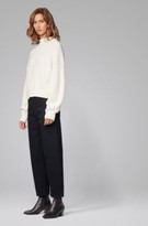 Thumbnail for your product : HUGO BOSS Relaxed-fit cropped sweater in a ribbed knit