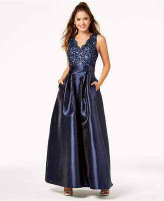 Trixxi Juniors' Sequined Lace Gown