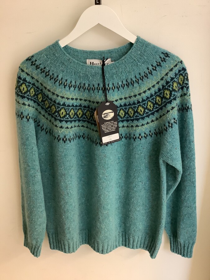 Harley of Scotland Fairisle Jumper Uist ShopStyle Crewneck & Swoop Neck Knitwear