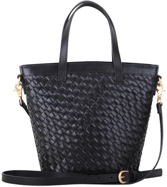Most Wanted Design by Carlos Souza Modified Carry All Essential Woven Leather Crossbody Bag