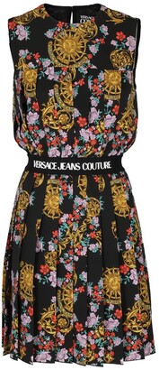 Versace Jeans Couture Sunflower Printed Mini Dress