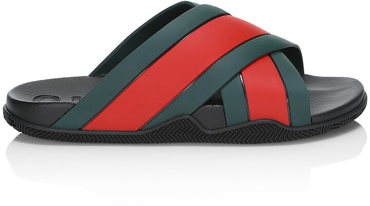 Gucci Men's Web Slide Sandals
