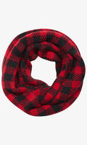 Thumbnail for your product : Express Windowpane Wool Blend Infinity Scarf - Red