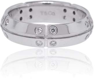 Tiffany & Co. 18K White Gold 0.20ctw Diamond Wedding Band Ring Size 5.5