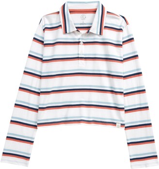 Treasure & Bond Kids' Stripe Cotton Crop Shirt