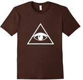 Thumbnail for your product : All Seeing Eye T-Shirt Conspiracy Believe Illuminati Pyramid