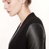 Thumbnail for your product : Maje Oversized cardigan with leather details