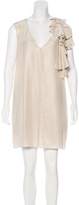 Thumbnail for your product : Nellie Partow Silk Metallic Dress