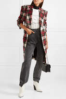 Thumbnail for your product : R 13 Kendall Double-breasted Tartan Wool Coat