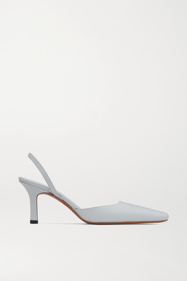 grey suede slingback shoes