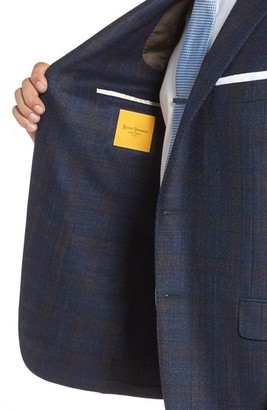 Hickey Freeman Classic B Fit Plaid Wool Blend Sport Coat