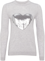 Thumbnail for your product : Whistles Sequin Heart Sweater