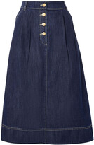 Thumbnail for your product : Monsoon Denim Midi Skirt in Organic Cotton Blue