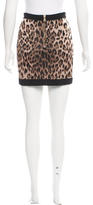 Thumbnail for your product : Balmain Leopard Print Mini Skirt