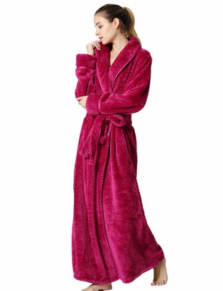 long fleece dressing gown