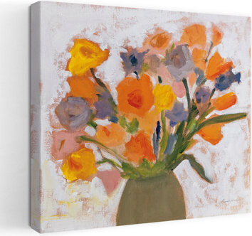 Red Barrel Studio Contemporary Wild At Heart With Bouquets Brown Art
