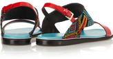 Thumbnail for your product : Nicholas Kirkwood Mexican embroidered patent-leather sandals