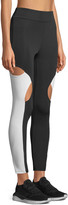 Thumbnail for your product : Cushnie High-Waist Cutout-Knee Active Leggings
