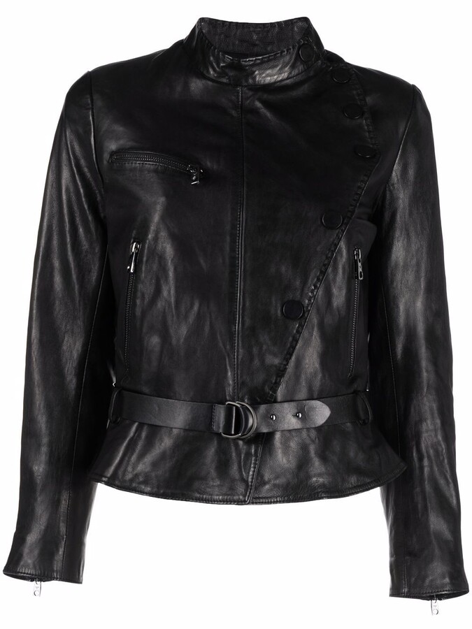 Women's Armani Leather Jacket | Shop the world's largest 