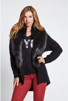 Thumbnail for your product : GUESS Long-Sleeve Faux-Fur Cocoon Cardigan
