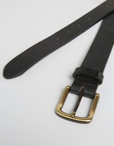 Thumbnail for your product : ASOS Slim Leather Belt With Stripe Emboss