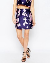 Thumbnail for your product : AX Paris A-Line Skirt in Floral Print