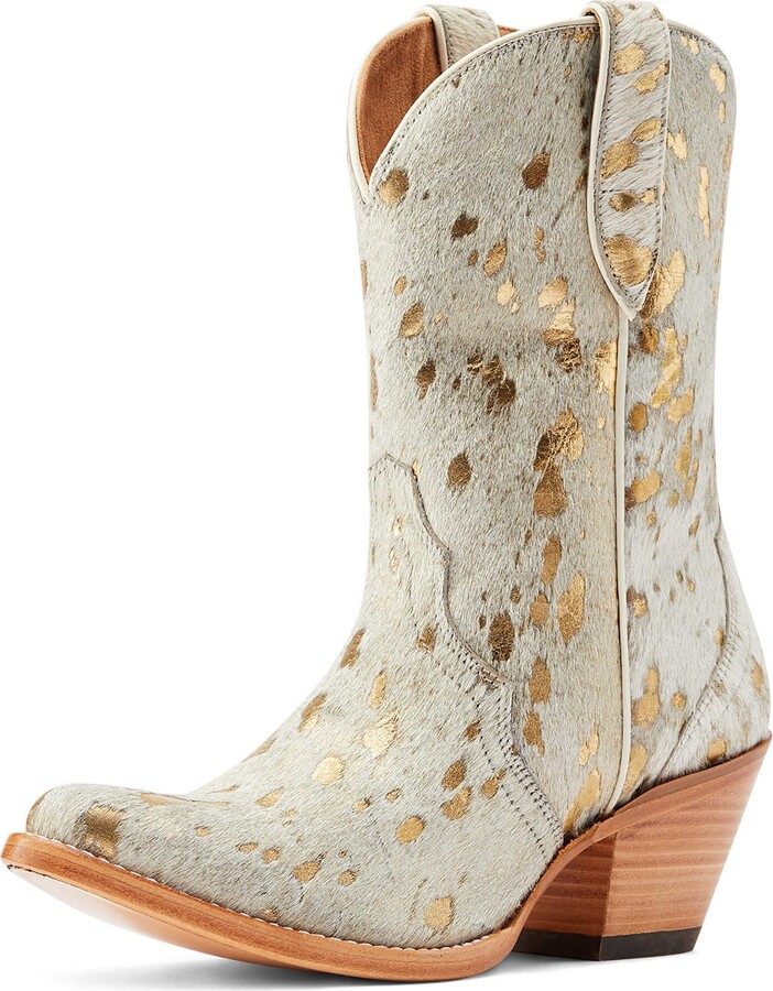 Ariat BMVY9 Womens Bandida Western Boot Leopard Hair On 7.5