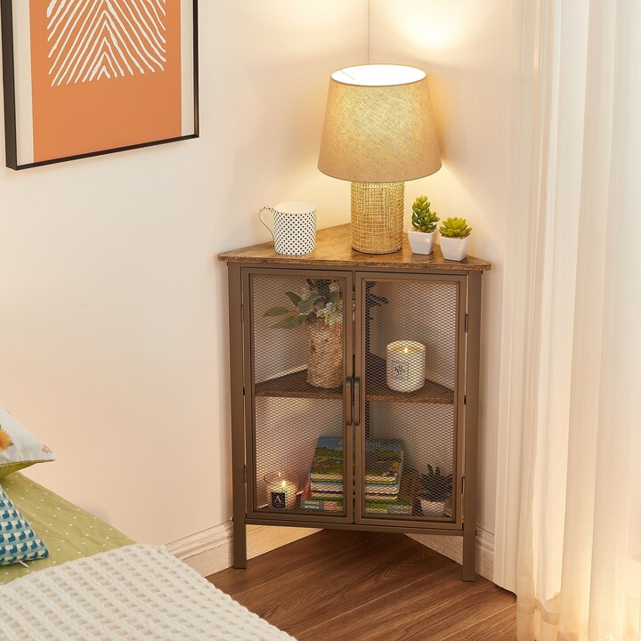 Triangular Corner with 3tier Storage Shelves For Small Spaces