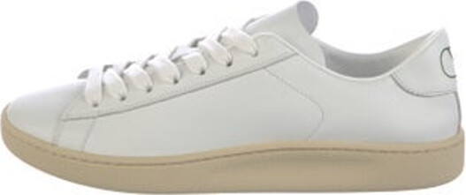 Valentino Leather Low Top Sneakers White Rockstud Accents Round-Toes Lace-Up Closure at Uppers Unfortunately, due to restrictions, this item may not be eligible for shipping in all areas.