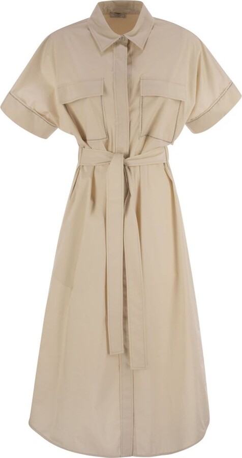 Peserico Chemisier Belted Dress