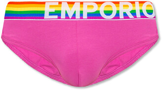 Emporio Armani Briefs With Logo Men's Pink