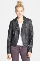 Thumbnail for your product : Billabong 'Bold Movez' Faux Leather Moto Jacket (Juniors)