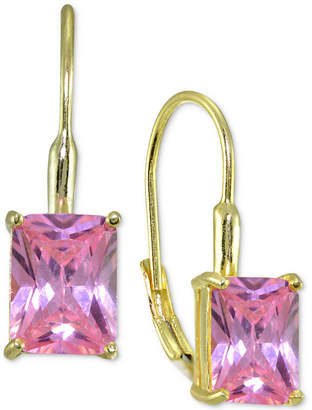 Giani Bernini Square Crystal Drop Earrings in 18k Gold-Plated Sterling Silver, Created for Macy's