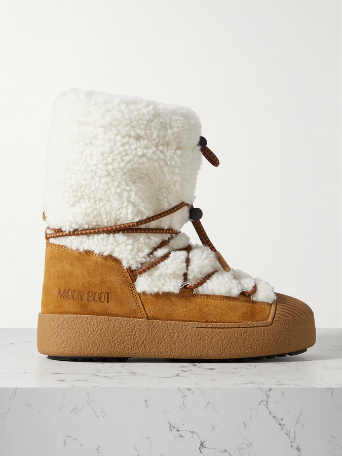 Moon Boot Ltrack Shearling Snow Boots - Brown