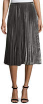 Thumbnail for your product : Lafayette 148 New York Ranella Pleated Velvet Skirt