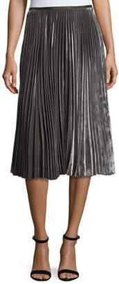 Lafayette 148 New York Ranella Pleated Velvet Skirt