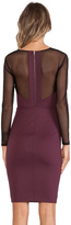 Thumbnail for your product : Mason by Michelle Mason Mesh Long Sleeve Dress
