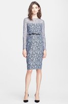 Thumbnail for your product : Lela Rose Two-Piece Lace Sheath Dress