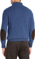 Thumbnail for your product : Isaia Half-Zip Cashmere Sweater with Suede Trim