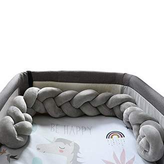 Camilla And Marc Plastimyr Twist - Crib Protector, Decorative Stripe, Grey, 1.20 cm