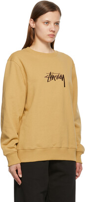 Stussy Khaki Embroidered Stock Sweatshirt