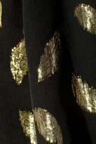 Thumbnail for your product : Diane von Furstenberg Isolde leaf-jacquard silk-blend chiffon top