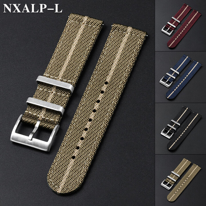 None Men & apos;s Military Nylon Watch Strap for Seiko for Omega Bracelet Quick Release Universal Sport Canvas Smart Watch Band 20mm 22mm
