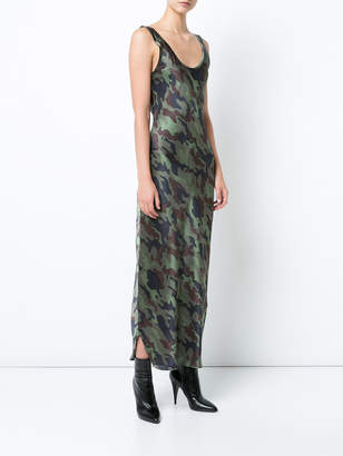 Nili Lotan camouflage print maxi dress