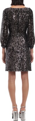 Donna Morgan Sequined Belted Dress